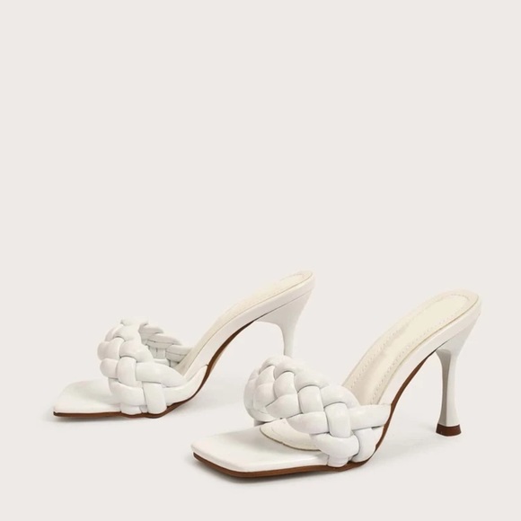 Braided Stiletto Heeled Mules - Picture 2 of 8
